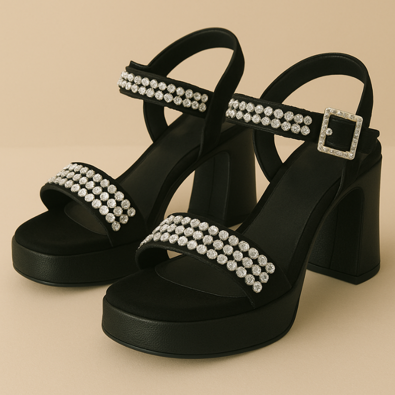 Sandali eleganti con soletta ortopedica integrata. Altezza tacco 12cm - Daime