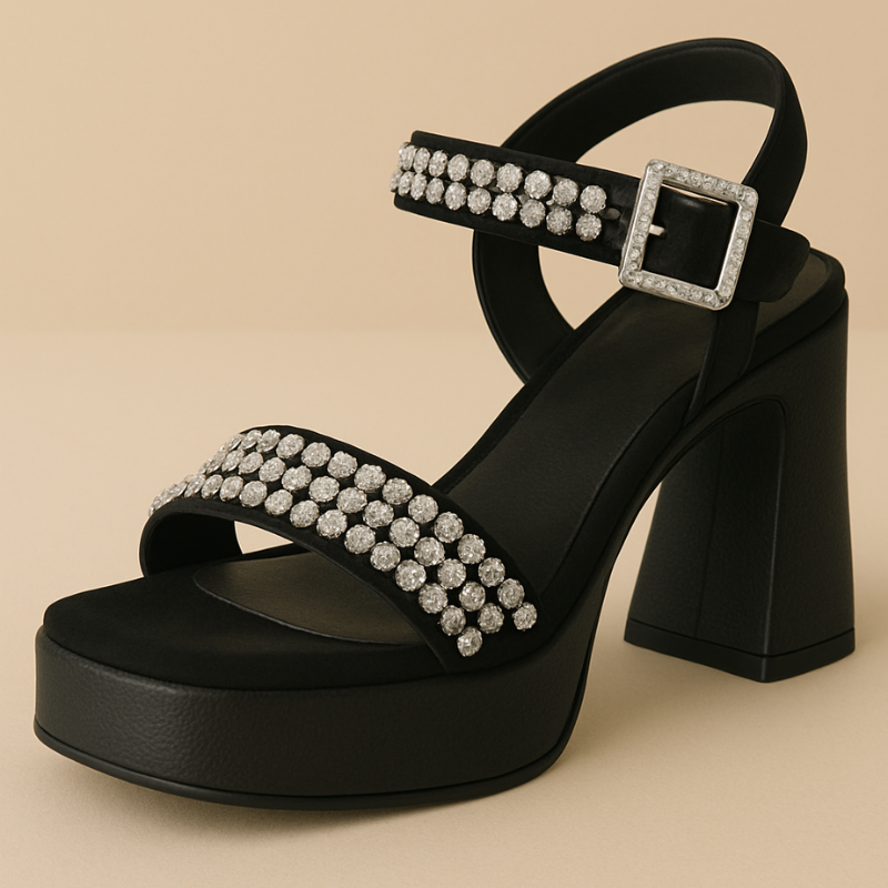 Sandali eleganti con soletta ortopedica integrata. Altezza tacco 12cm - Daime