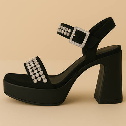 Sandali eleganti con soletta ortopedica integrata. Altezza tacco 12cm - Daime