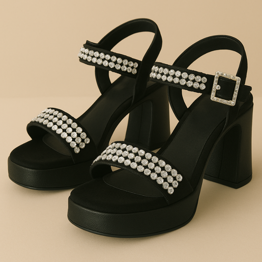 Sandali eleganti con soletta ortopedica integrata. Altezza tacco 12cm - Daime